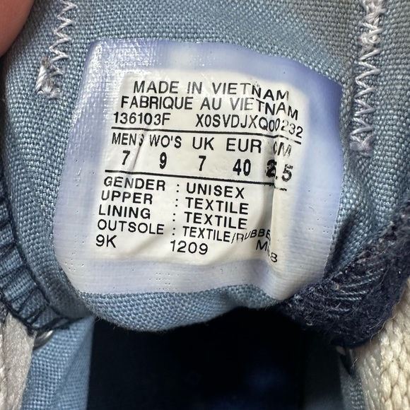 Converse Chuck Taylor Sz: M7 /W9 All Star OX Navy Blue Low Top. Lace Up. - Picture 9 of 9